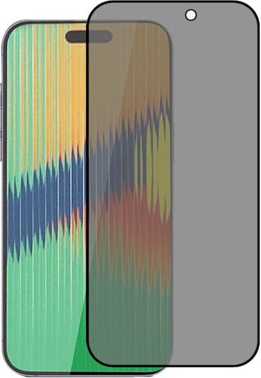 Wozinsky Privatsphäre Vollflächig gehärtetes Glas Schwarz (iPhone 15)