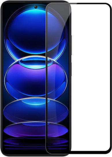 Vivid Full Face Tempered Glass Μαύρο (Redmi Note 12 Pro+)