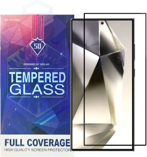 5D Adeziv complet Full Face Tempered Glass Negru (Galaxy S24 Ultra)