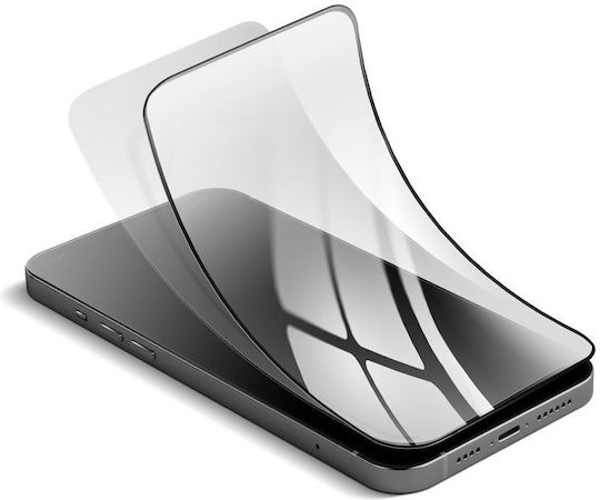 Forcell Flexible Nano Glass 5D Tempered Glass Μαύρο (iPhone 15)
