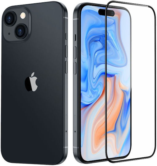 ESR Armorite Full Face Tempered Glass Μαύρο (iPhone 15)