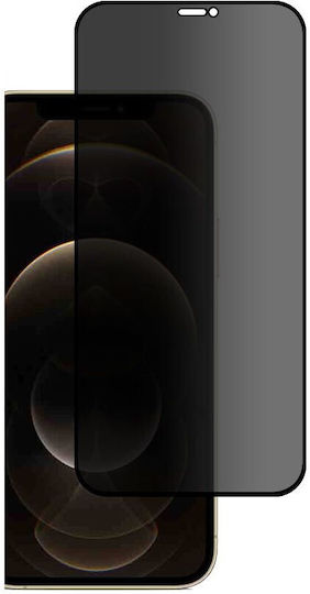 Hofi Pro+ Privacy Full Face Tempered Glass Μαύρο (iPhone 12 / 12 Pro)