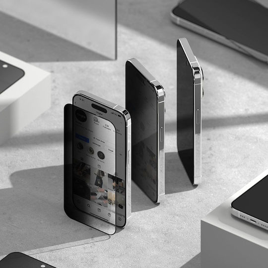 Ringke Privacy Full Face Tempered Glass Μαύρο (iPhone 15 Pro Max)