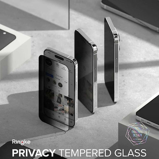 Ringke Privacy Full Face Tempered Glass Μαύρο (iPhone 15 Pro Max)