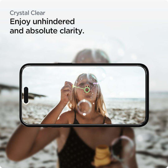 Spigen Glass tR AlignMaster 0.3mm Full Face Tempered Glass 2τμχ Μαύρο (iPhone 15)