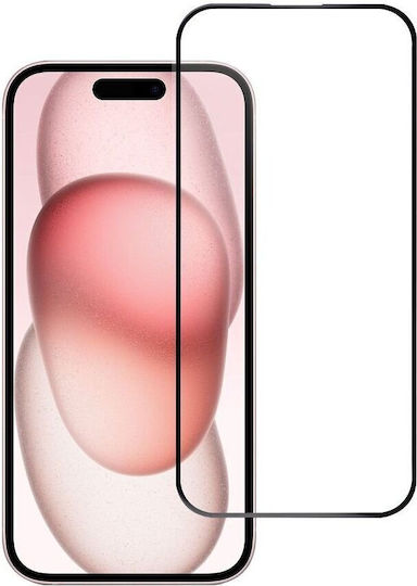 Blue Star 5D Закалено стъкло за цялото лице Черен (iPhone 15)