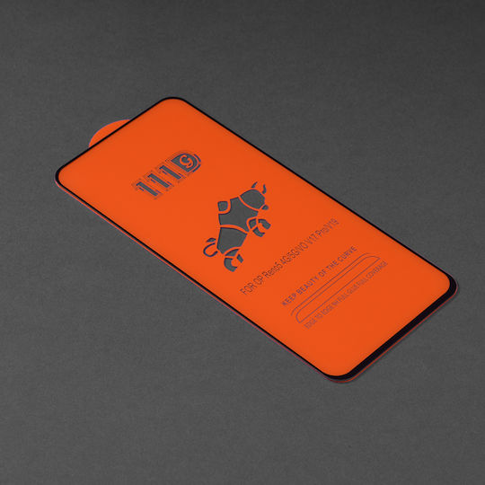 Techsuit 111D Adeziv complet Full Face Tempered Glass Negru (Oppo Reno6 5G (Mediatek))