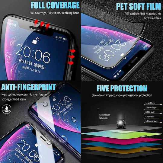 Glass 5D Full Face Tempered Glass Μαύρο (iPhone 15 Pro Max)