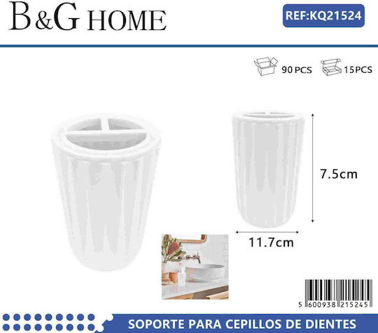 Toothbrush Support Base Plastic White
