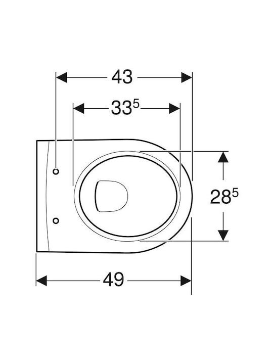 Geberit Wandhängende Toilette mit Deckel Soft Close Weiß