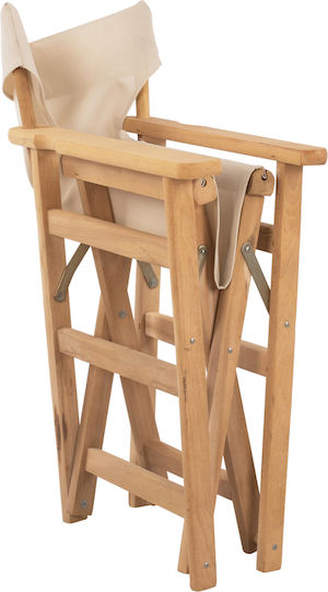 Καρέκλα Σκηνοθέτη Ξύλινη Λήμνος Εκρού 57x54x88.5εκ.