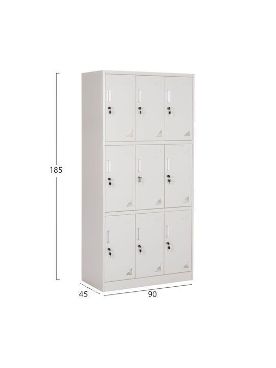 Φοριαμός Malmoe Μεταλλικός 90x40x185εκ.