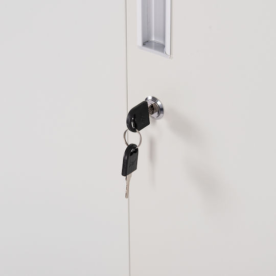 Schließfach Altona Metallisch mit Verriegelungsfunktion 90x45x185cm
