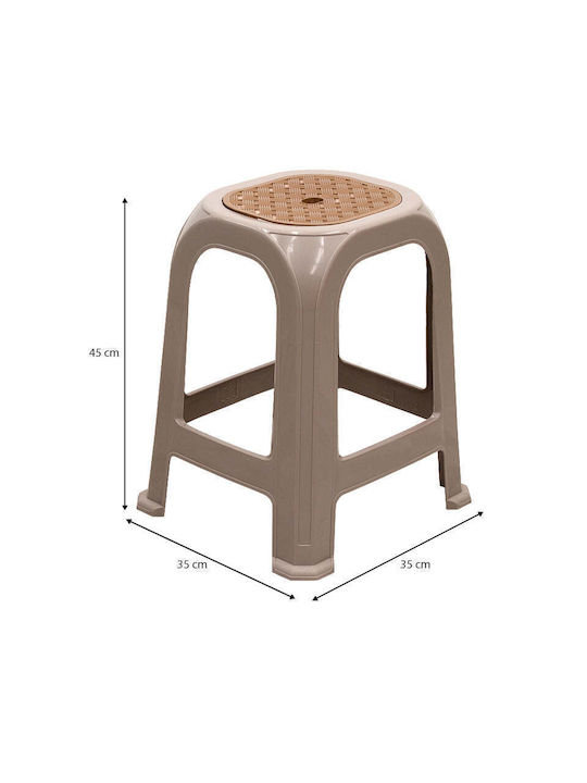 Gartenhocker aus Polypropylen Desia Weiß 35x35x45cm