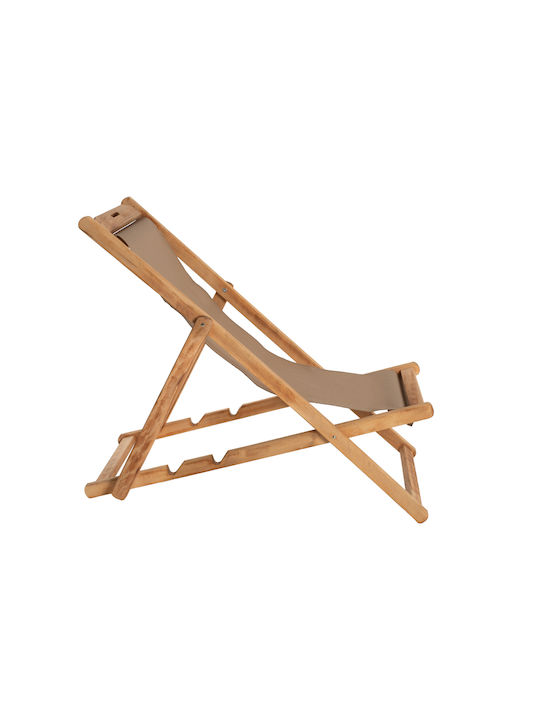 Σεζλόνγκ ΛΗΜΝΟΣ Ξύλινη Καρυδί-Μόκα 55.5x97x82cm