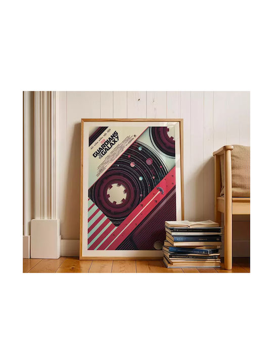 Poster Guardians Galaxy Mv008 21cm X 30cm Λευκό Ξύλινο Κάδρο
