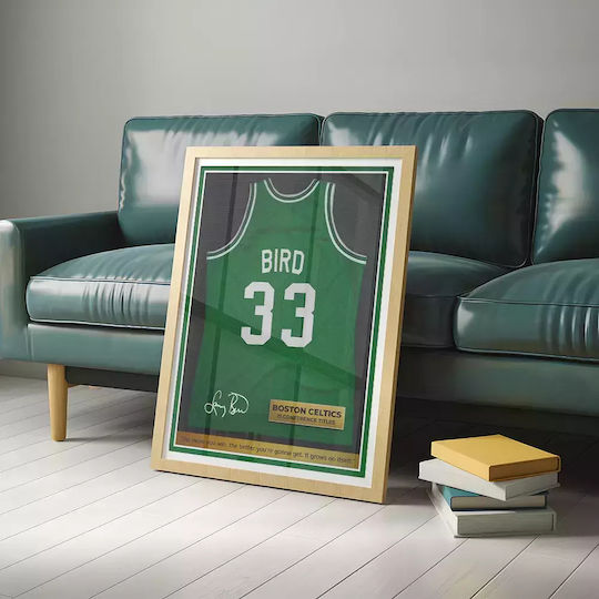 Poster Nba Boston Celtics Lb Snk047 21cm X 30cm Λευκό Κάδρο Pvc 18x24