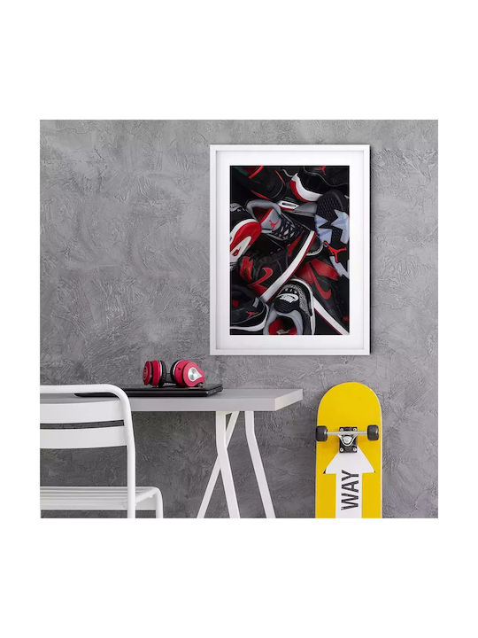 Poster Jordan Sneakers Kds012a 21cm x 30cm Weißer PVC-Rahmen 18x24