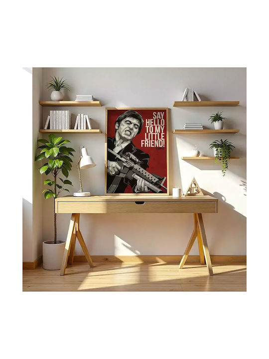 Poster Scarface Mv009 21cm X 30cm White PVC Frame 18x24