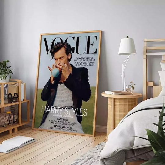 Musikposter Harry Styles Ms053 21cm x 30cm Schwarzer Holzrahmen