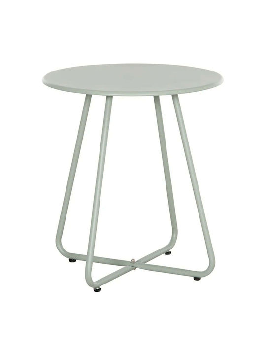 Masă Laterală Rotundă Sammon Metalică Verde M45xL45xÎ50cm
