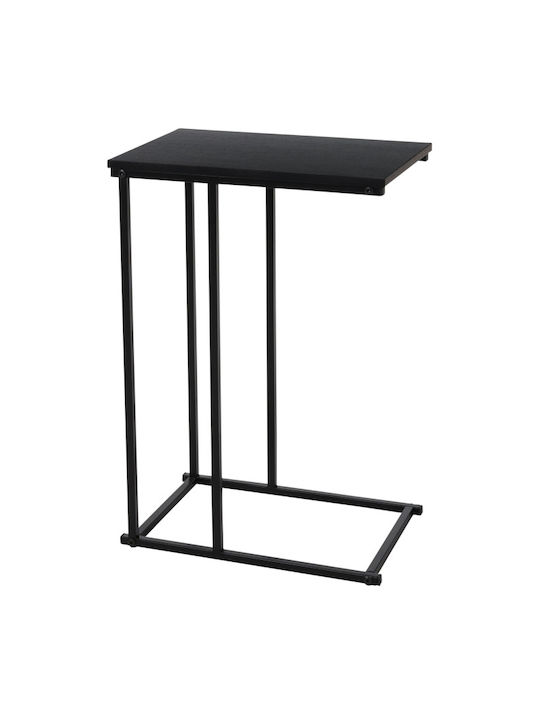 Rectangular Side Table Metal Black L40xW26xH58cm.