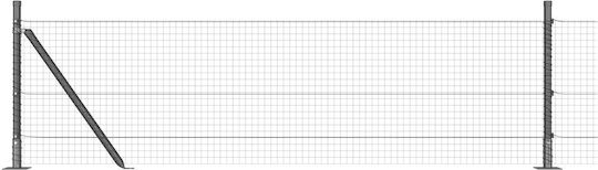 vidaXL Wire Fencing Set Gray 0.6x10m