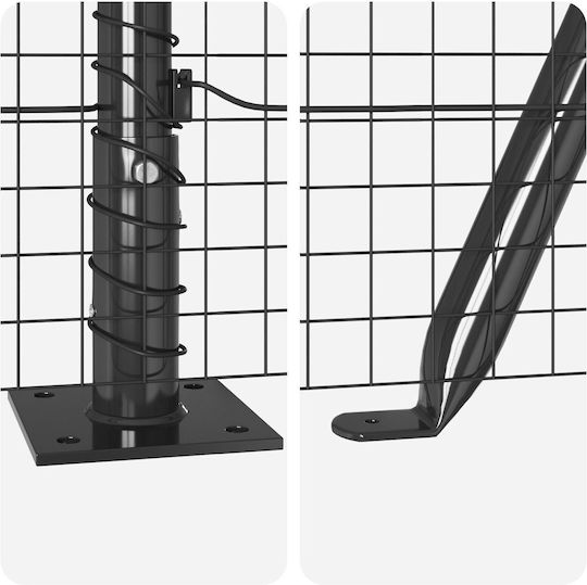 vidaXL Wire Fencing Set Gray 1.5x25m