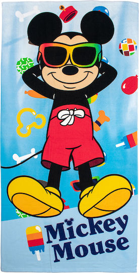 Πετσέτα Θαλάσσης Quick Dry Disney Home Mickey 01 70x140 Sky Blue 100% Microfiber