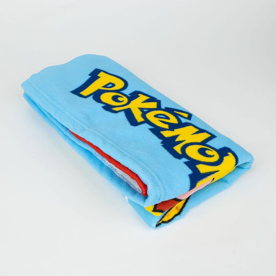 Pokemon Pikachu Poke Ball Kids Beach Towel Blue 140x70cm