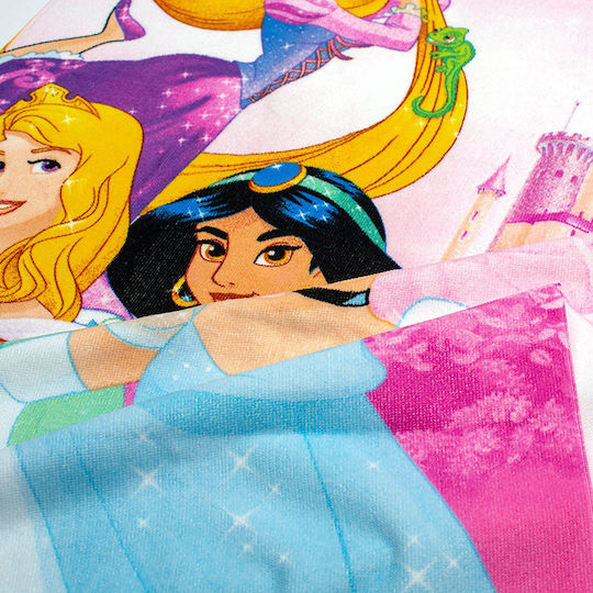 Πετσέτα Θαλάσσης Quick Dry Disney Home Princess 30 70x140 Pink 100% Microfiber