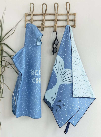 Nima Ocean Child Kids Beach Towel Blue 140x70cm Ocean Child