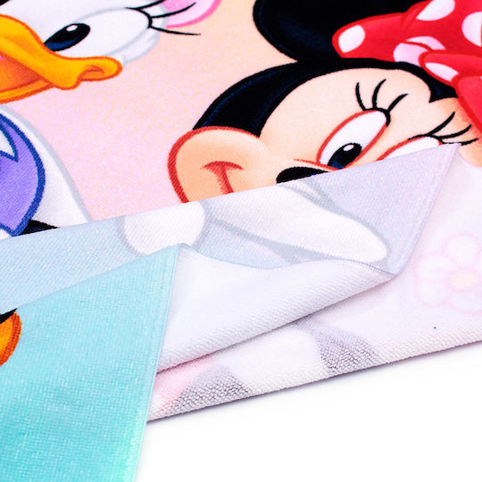 Dimcol Παιδική Πετσέτα Θαλάσσης Ροζ Minnie 140x70εκ.