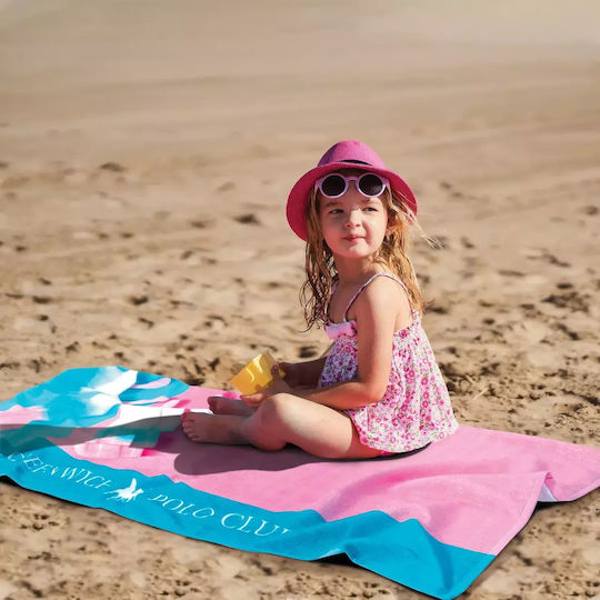 Greenwich Polo Club Kids Beach Towel Pink 140x70cm