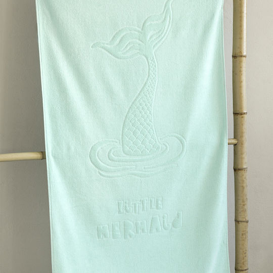 Nima Kids Πετσέτα Θαλάσσης 70x140 Little Mermaid Jacquard Τιρκουάζ