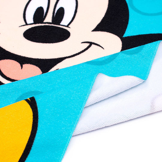 Dimcol Kids Beach Towel Light Blue Mickey 140x70cm