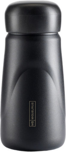 Miquelrius Kids Water Bottle Thermos Stainless Steel Black 350ml