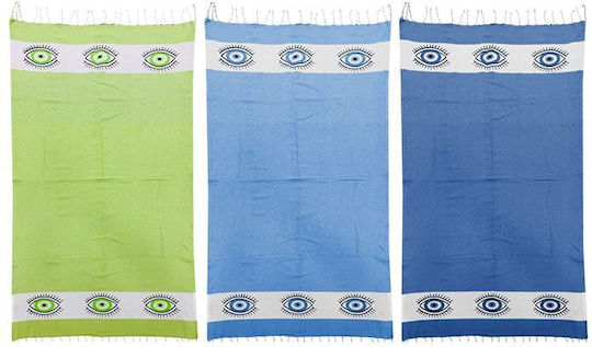 Summertiempo Pestemal 42-2253 Turquoise Pareo with Fringes 180x90cm