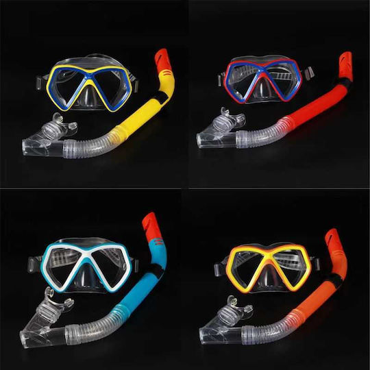Silicone Diving Mask with Snorkel Yellow