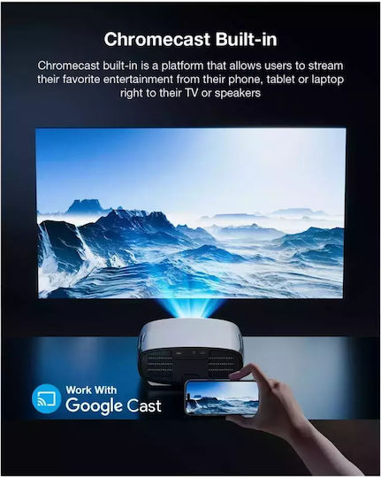 BlitzWolf BW-V11 Projector LCD Full HD Λάμπας LED με Wi-Fi και Ενσωματωμένα Ηχεία