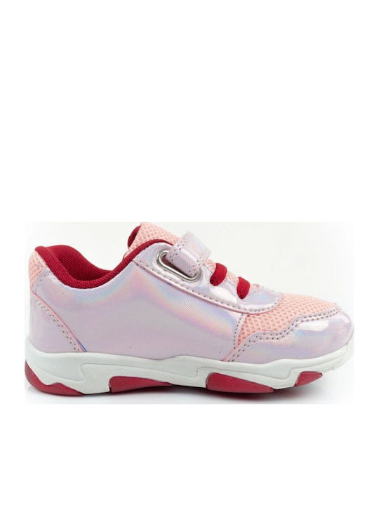 Παιδικά Sneakers με Σκρατς & Φωτάκια Ροζ