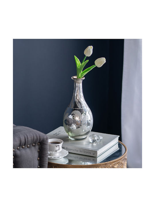 Artekko Διακοσμητικό Βάζο Silber Silver Silber 12.5x12.5x30.5cm 1Stück