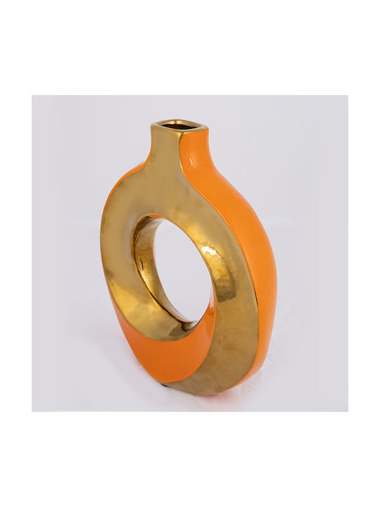 Decorative Vase Orange 22x5.5x24.5cm