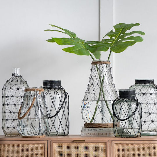 Artekko Decorative Vase Clear Transparent 26x46cm