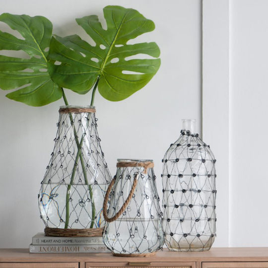 Artekko Decorative Vase Clear Transparent 26x46cm
