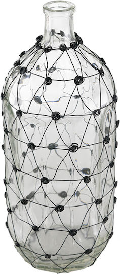Artekko Decorative Glass Vase Clear Transparent Size 18xH46cm