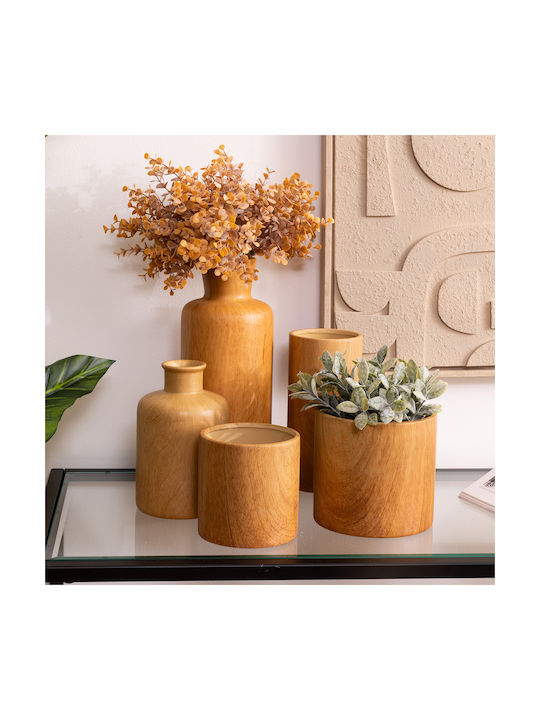 Atmosphera Decorative Vase Brown 9.5x9.5x20cm