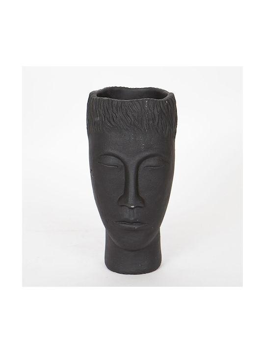 Decorative Vase Black 14x12.5x25cm