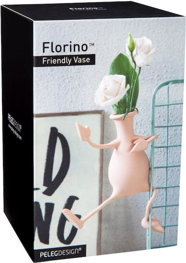 Peleg Design Διακοσμητικό Βάζο Kunststoff Florino Rosa 1Stück