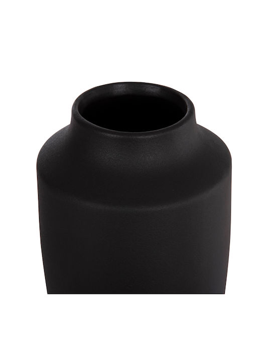 HomeMarkt Διακοσμητικό Βάζο Κεραμικό Galad Μαύρο Φ16xΥ32cm
